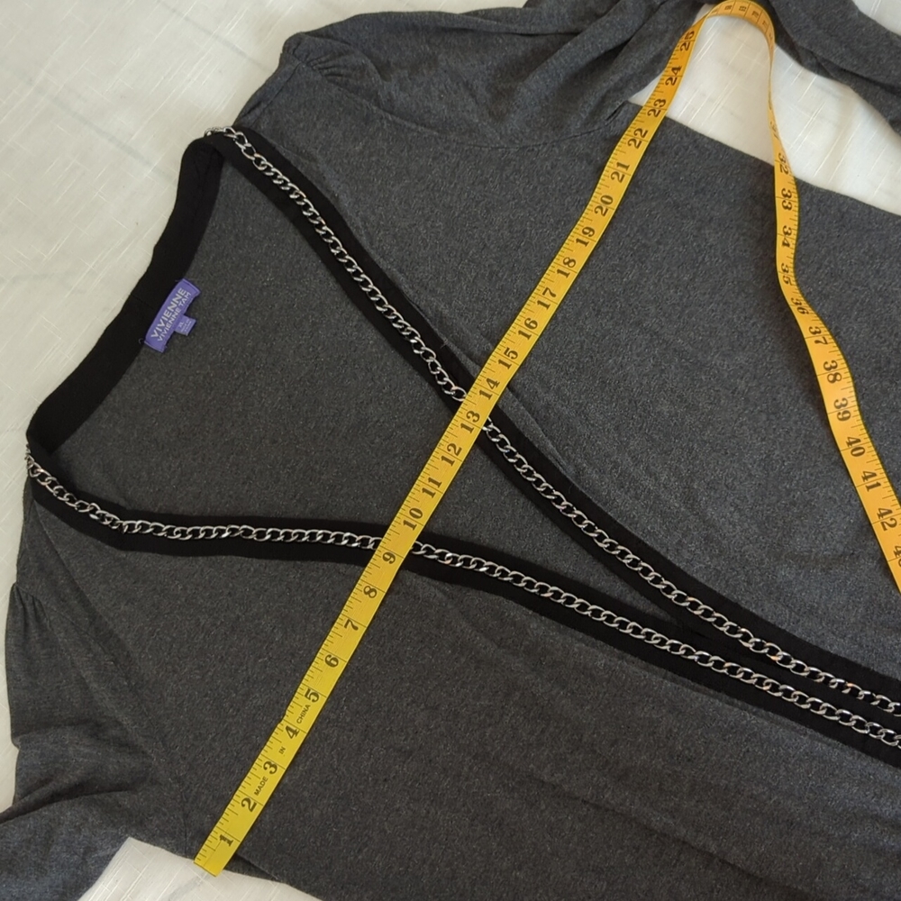 Vivienna Tam long cardigan sweater, chain detail, women's extra large - Picture 7 of 10